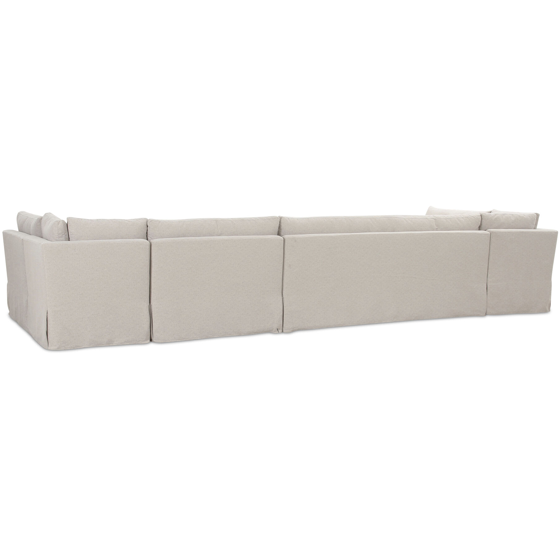Fable Beige Slipcover Dining Banquette, U-Shape